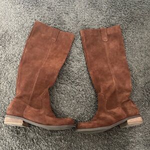 Brown Suede Boots Womens size 6.5